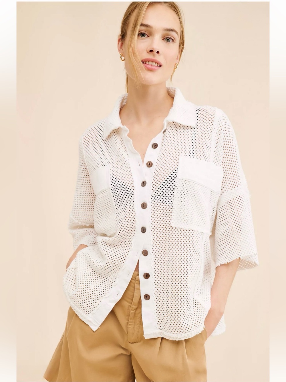 Free People We The Free Stay On Cotton Shirt Size XS/S